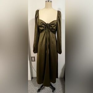 ANTONIO MELANI Dark Olive Long Sleeve Dress